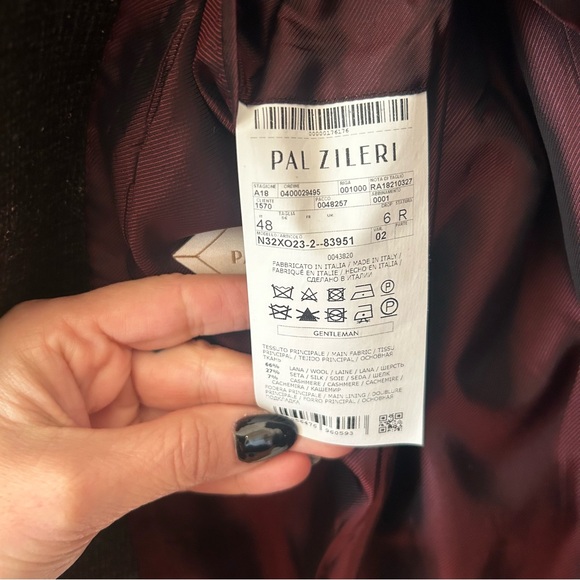 Paul Zileri Made in Italy Blazer Sport Jacket 48R Dark Gray Retails Over $1K - Picture 7 of 10